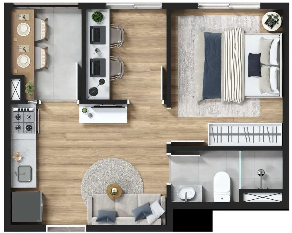 Planta da unidade Apartamento - H611  - Maskan Butantã - Residencial