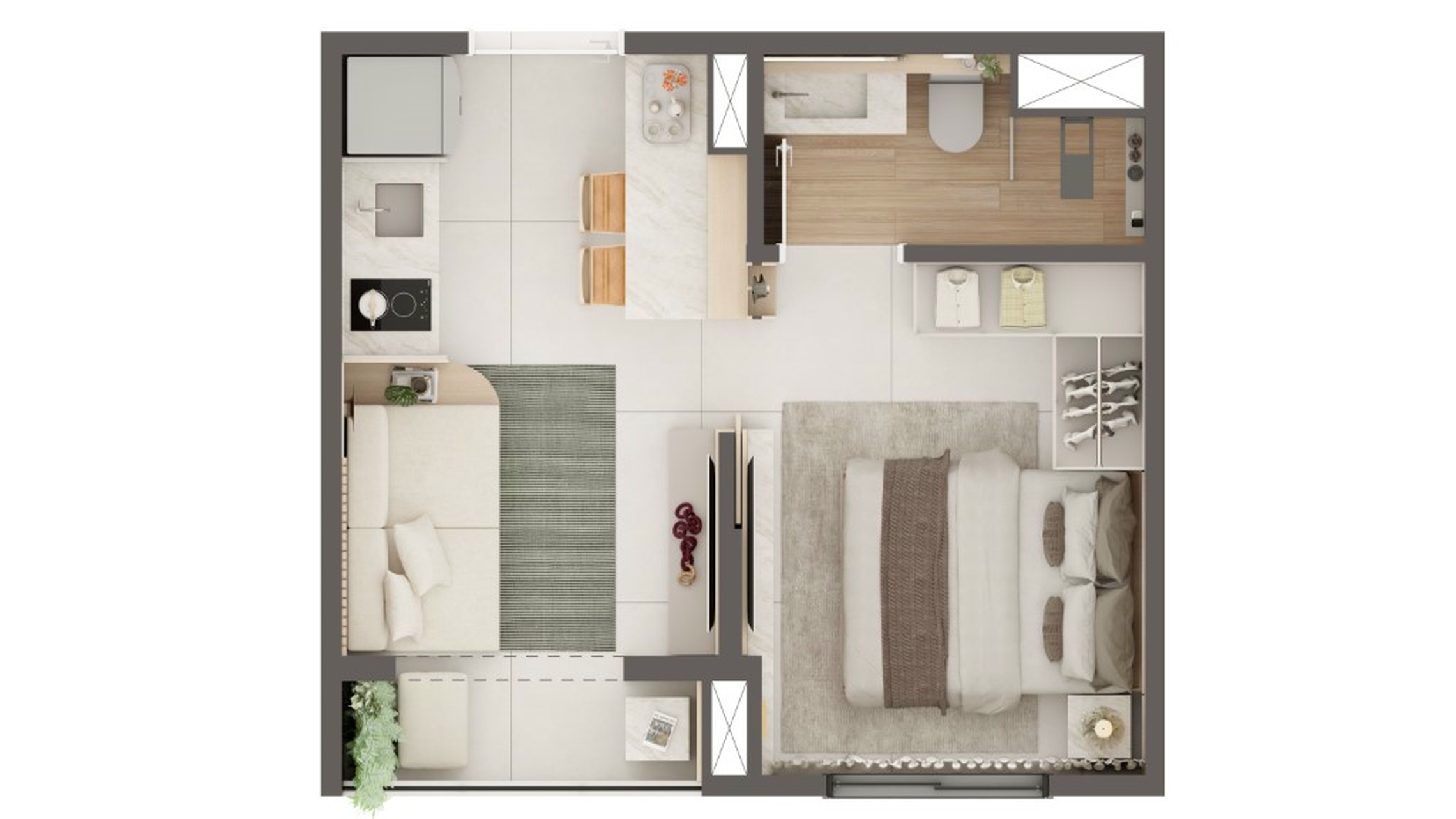 Planta da unidade Apartamento - Mundo Apto Elevato Pinheiros