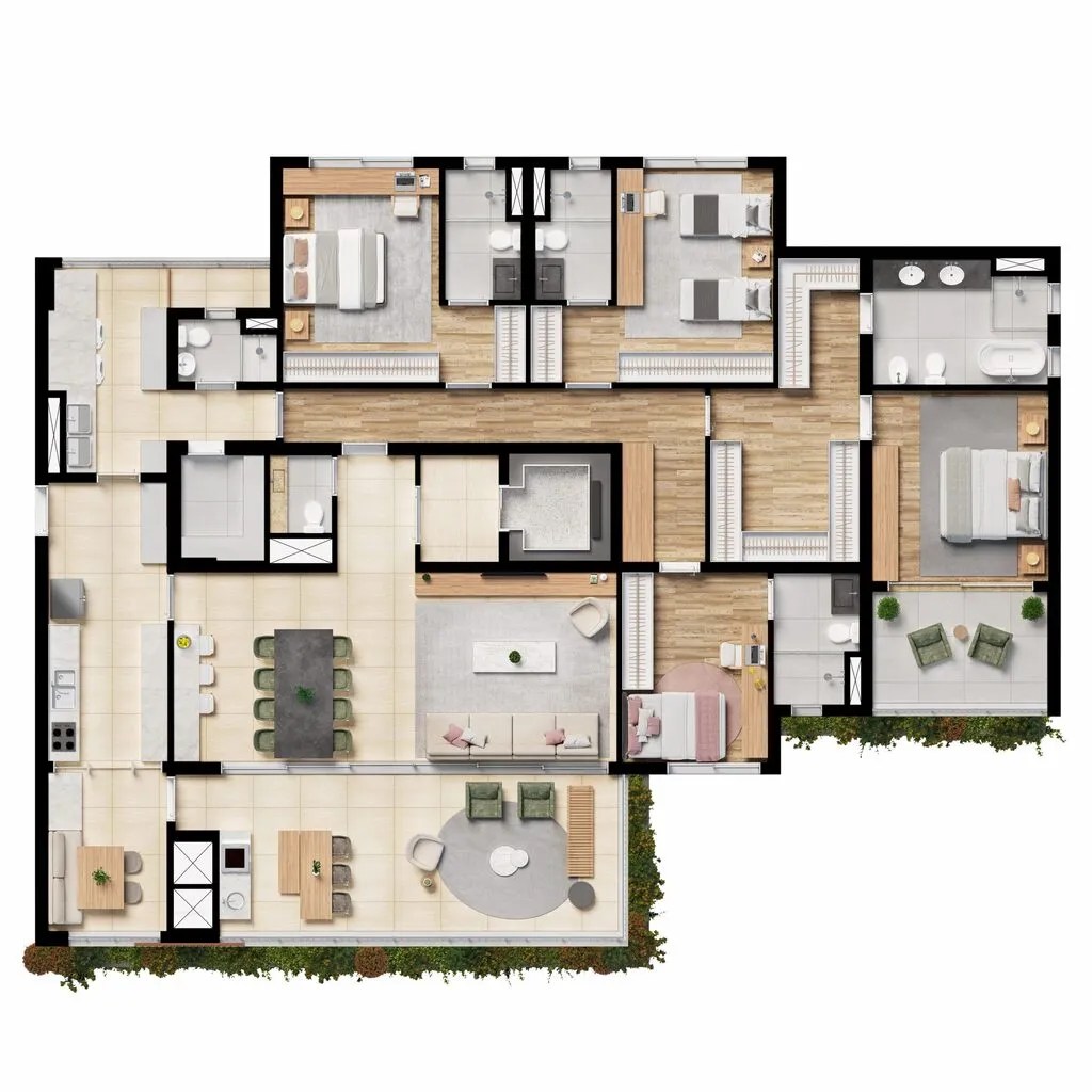 Planta da unidade Apartamento - U021  - Panorama Skyline Ibirapuera