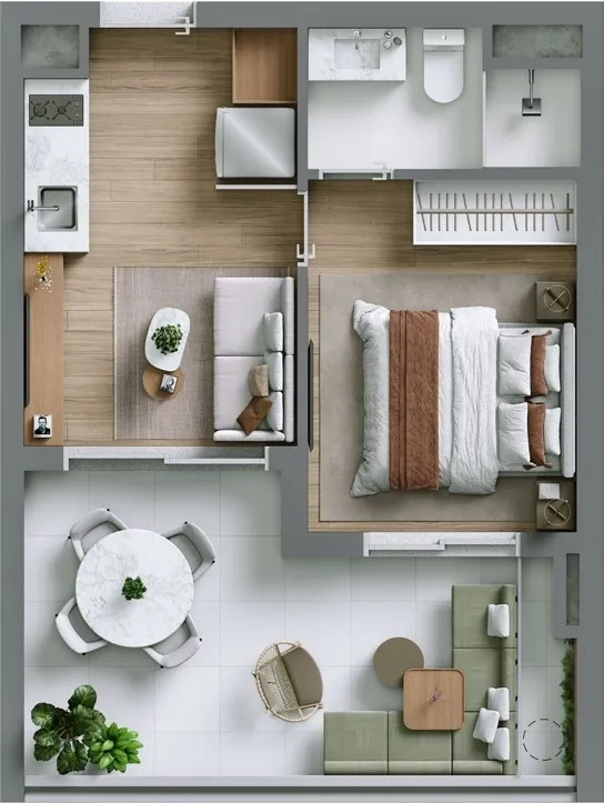 Planta da unidade Apartamento - 611  - Ryt Paulista - Residencial