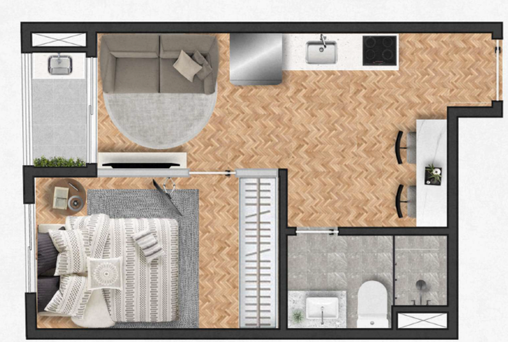 Planta da unidade Apartamento - 6  - Trendfy Paulista