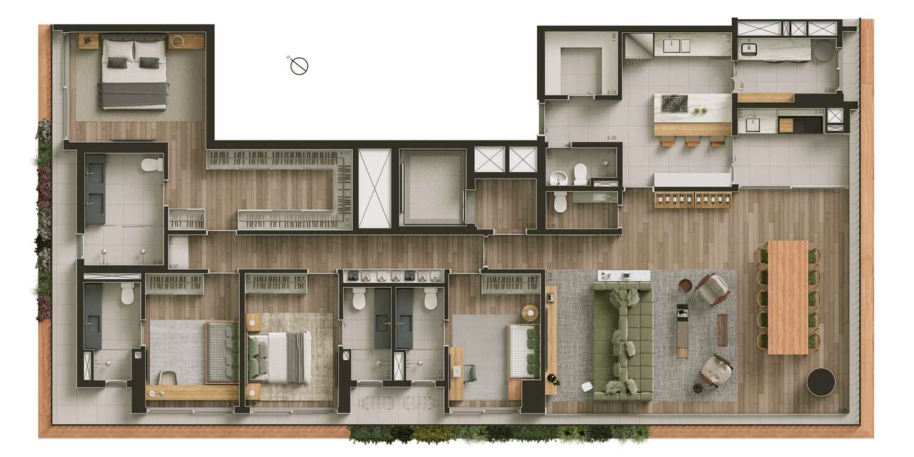 Planta da unidade Apartamento - Visar Jardim Europa - AW Realty