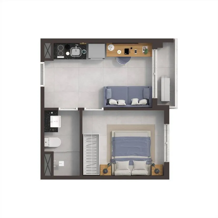 Planta da unidade Apartamento - U209  - Vitacon Alto de Pinheiros